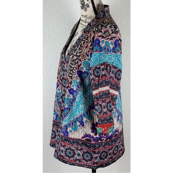 Soft Surroundings NWT Jacket Quilted Lotus Topper Open Front Boho, size PS - Picture 4 of 12